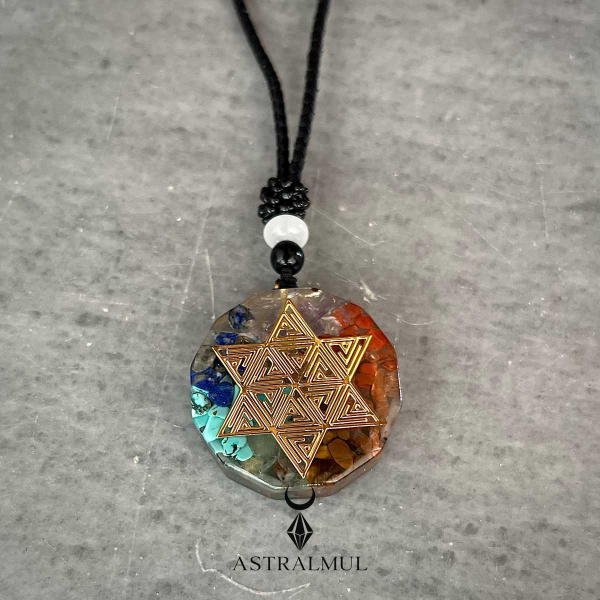 Collar de Orgonita con Estrella de David