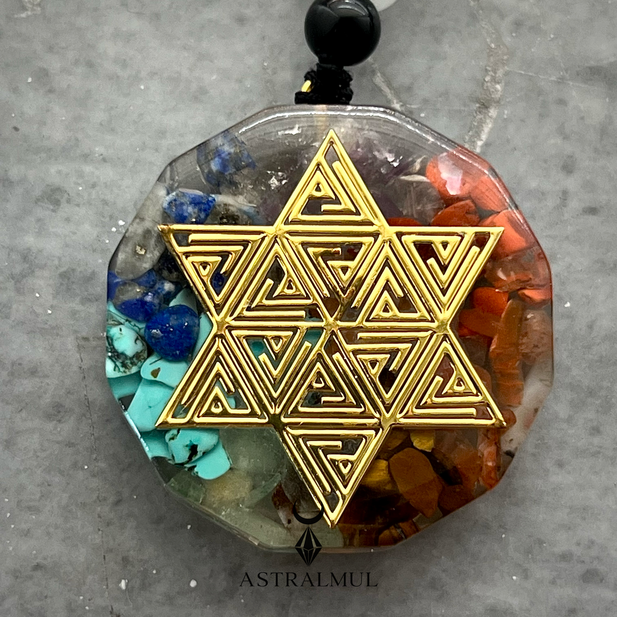 Collar de Orgonita con Estrella de David
