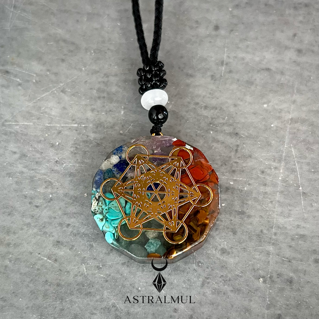 Collar de Orgonita con Cubo de Metatrón