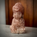 Buda Tallado en Cuarzo Fresa Natural – 6 cm