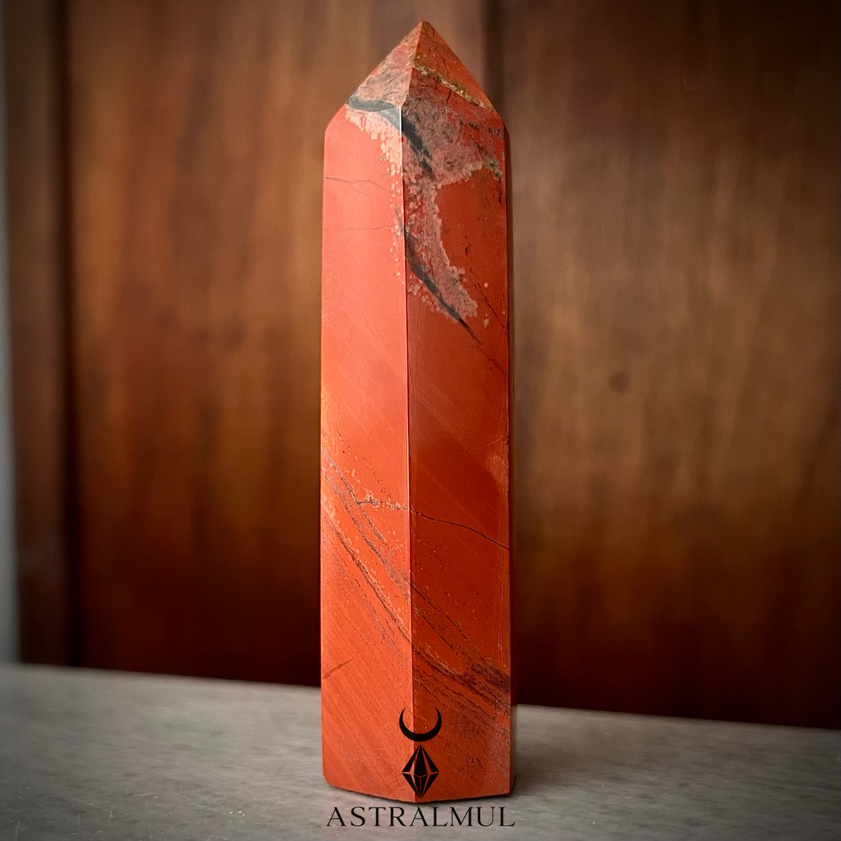 Torre Obelisco de Jaspe Rojo Natural