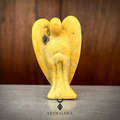 Ángel Tallado en Jade Amarillo Natural – 6 cm