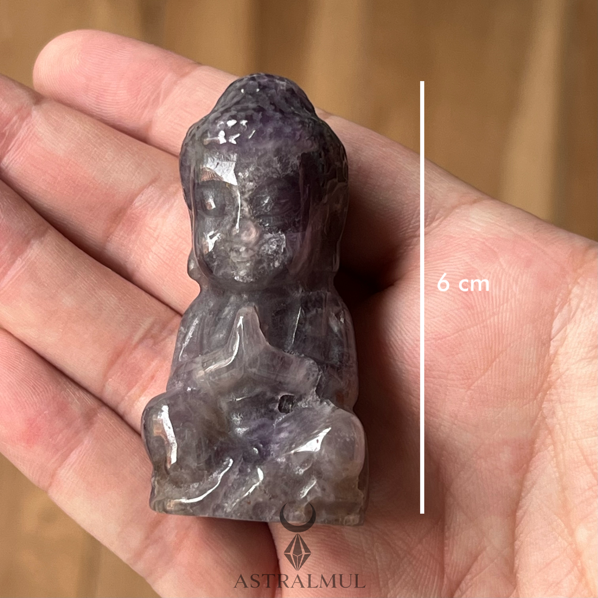 Buda Tallado en Amatista Natural – 6 cm