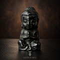 Buda Tallado En Obsidiana - Natural 6cm