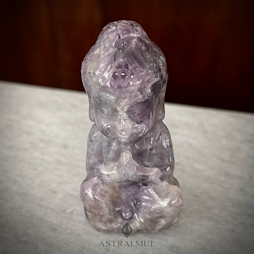 Buda Tallado en Amatista Natural – 6 cm