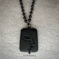 Collar Buda de Obsidiana Natural – Rostro de Buda