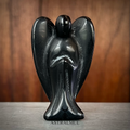 Ángel Tallado en Obsidiana Natural – 6 cm