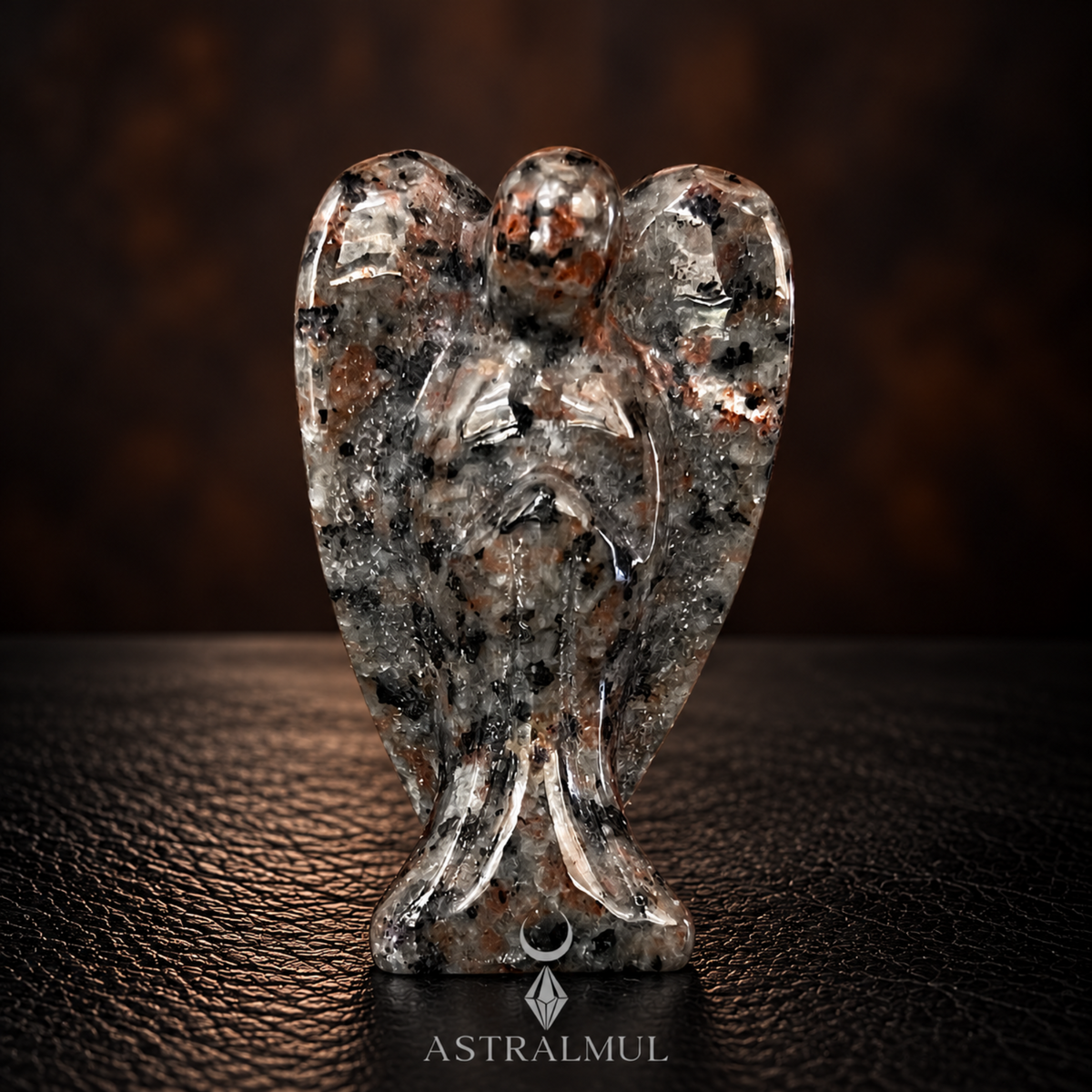 Ángel Tallado en Yoperlita Natural – 6 cm