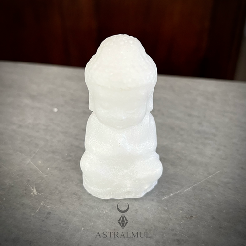 Buda Tallado En Jade Blanco 100% Natural 6cm