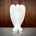 Ángel Tallado en Jade Blanco Natural – 6 cm