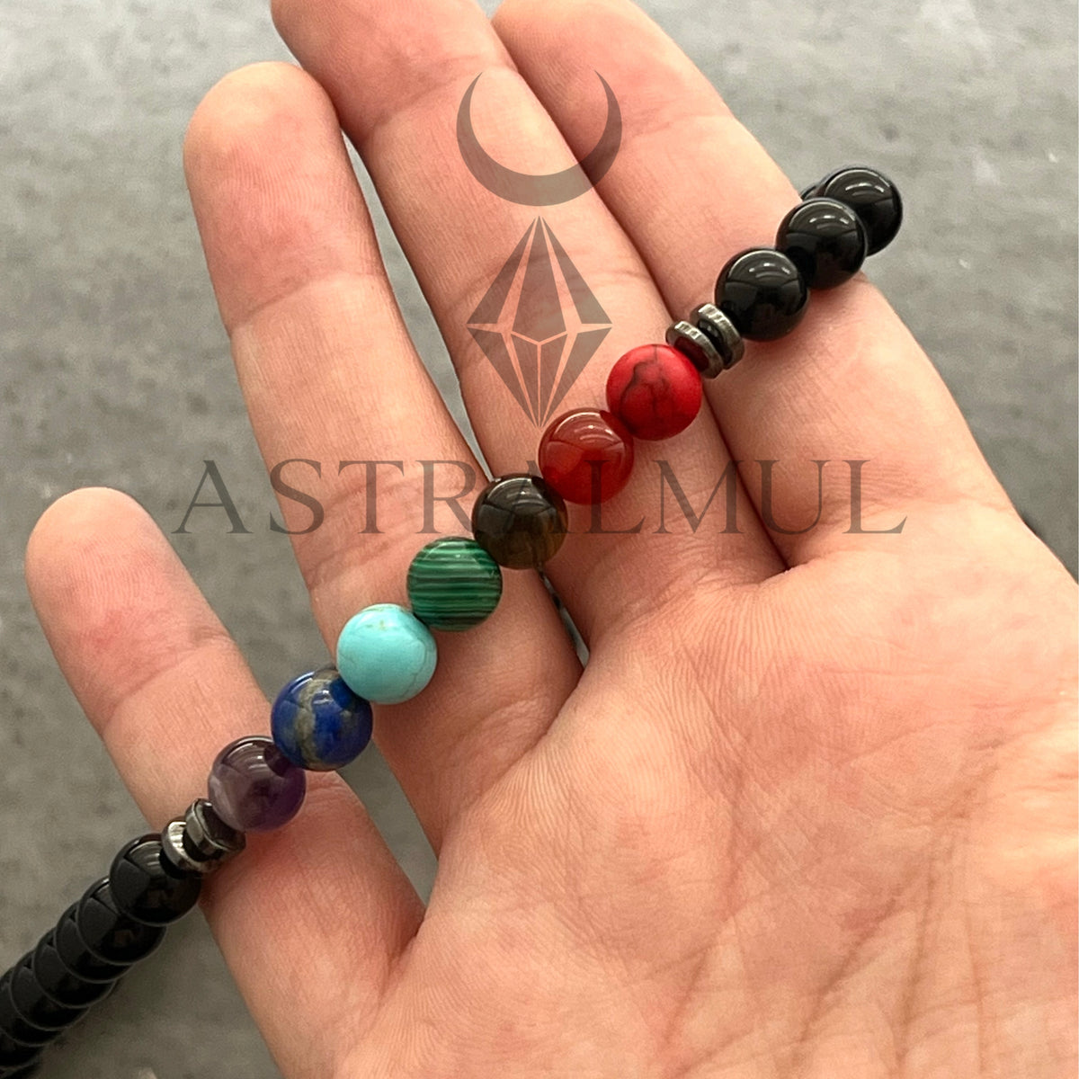 Collar de los 7 Chakras 8mm– Piedras Naturales