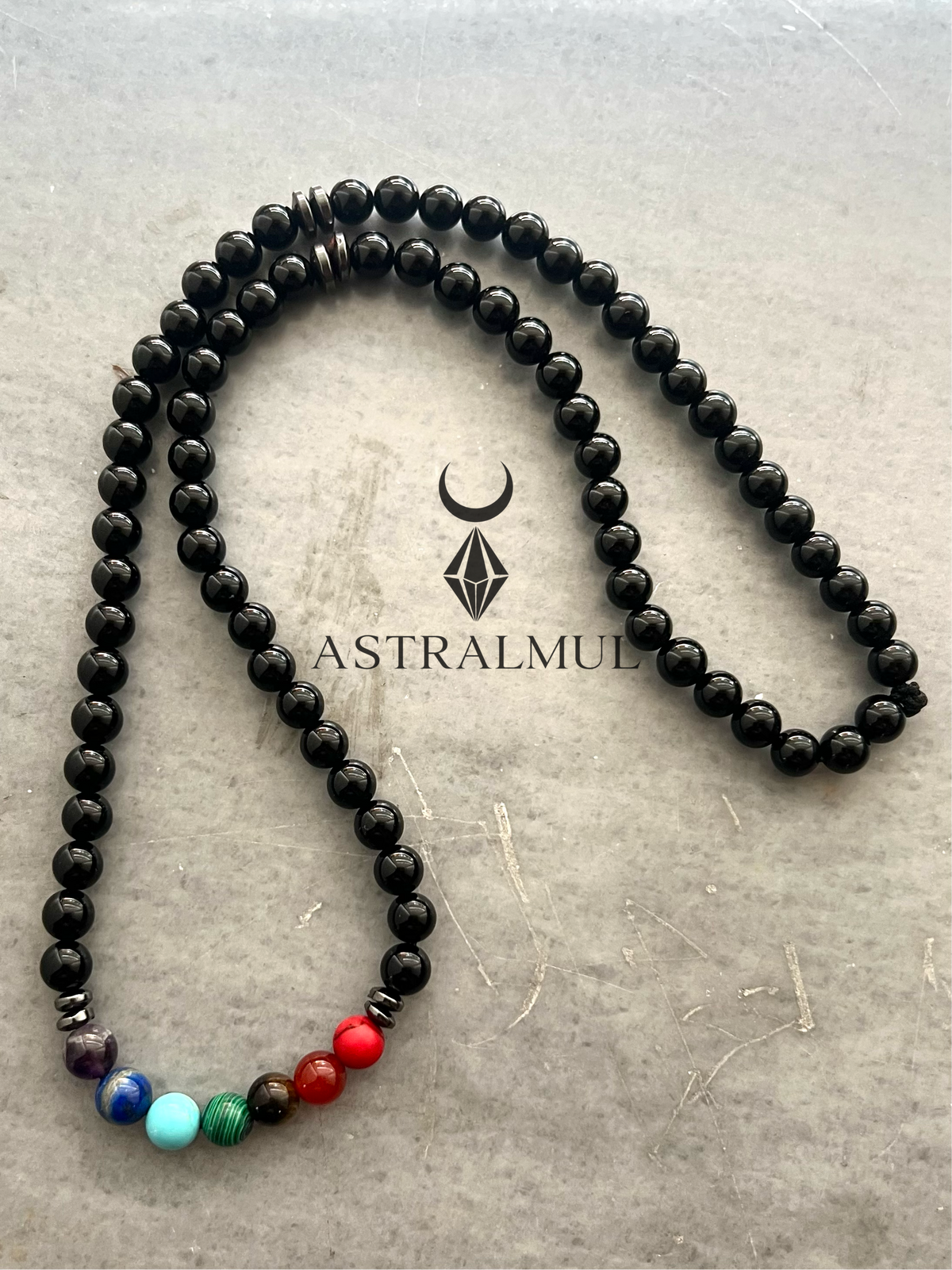 Collar de los 7 Chakras 8mm– Piedras Naturales